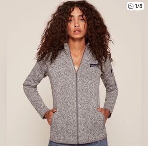 Patagonia grey Better Sweater Full zip jacket Size Medium